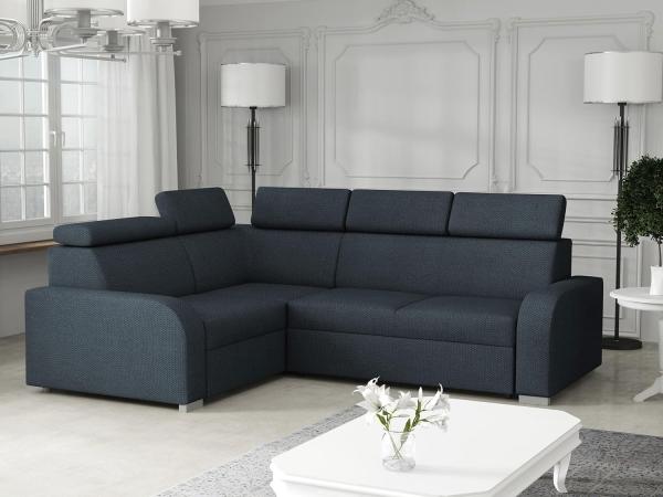 Ecksofa Apollo 2rR1 80 mit Schlaffunktion, L-Form, Einstellbare Kopfstützen (Farbe: Crown 15) Bild 2
