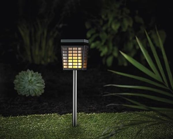 MeLiTec Solar Gartenleuchte SO46 flackernder Laterneneffekt