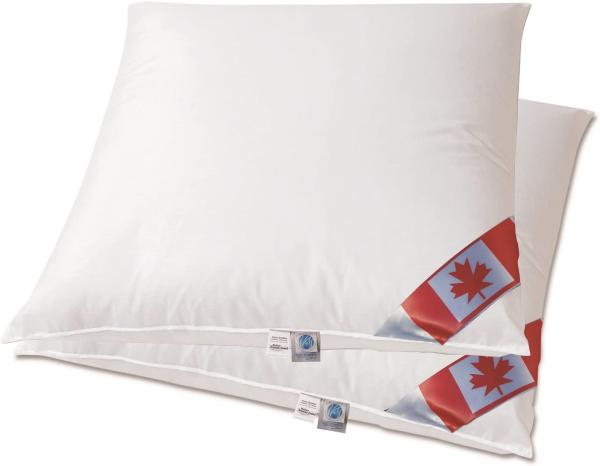 Canada 3-Kammer-Kopfkissen Set Angebot 2 Premium Air-O-Cell 3-Kammer Daunenkissen, Füllung: 70% Federn 30% Daune, Seitenschläfer, Rückenschläfer, De, Set, hergestellt in Deutschland, direkt vom Bettenfachgeschäft