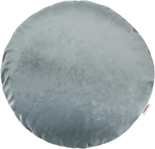 Kissenhülle rund ca. 40 cm Ø stein-grau beties "Samt&Sonders"