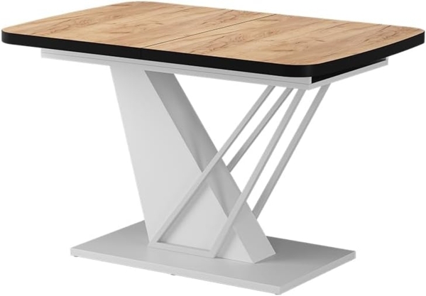 Esstisch Fenaro Goldkraft Eiche/Weiß 120 x 80 cm ausziehbar Vicco