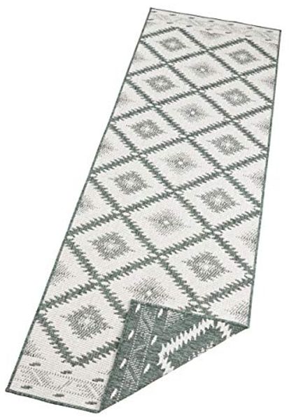 In- & Outdoor Wendeteppich Malibu Grün Creme - 80x350x0,5cm Bild 6