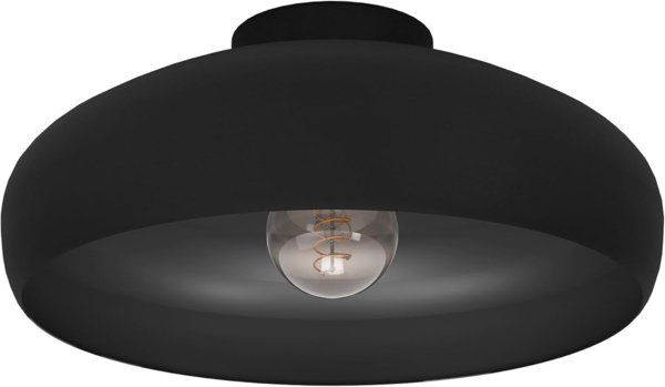Eglo 43637 Deckenleuchte MOGANO E27 1X40W Stahl schwarz H:17cm Ø:40cm dimmbar