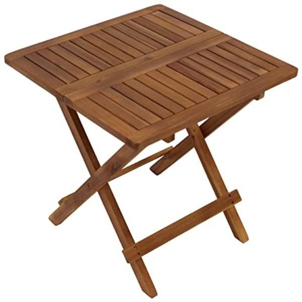 Klapp - Beistelltisch FLORENCIA 50x50 cm, Akazienholz geölt