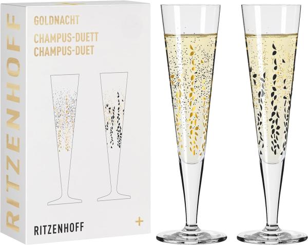 Ritzenhoff 6031005 Champagnerglas-Set H23 GOLDNACHT Romi Bohnenberg 2023