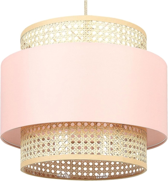 Hängeleuchte YUMURI Rattan Pfirsichrosa
