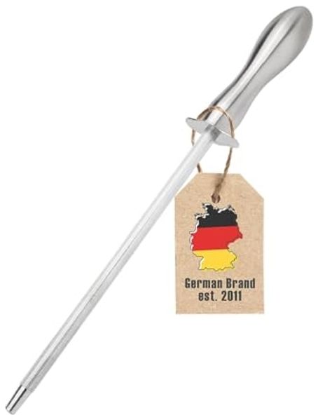 Intirilife Wetzstab, Wetzstab Messerschärfer Manueller Wetzstahl Messerschleifer Edelstahl