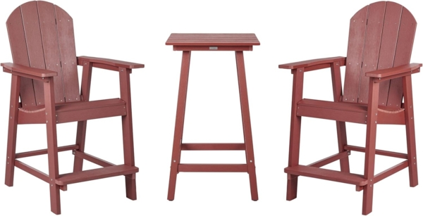 Bistro Set ADIRONDACK Rot