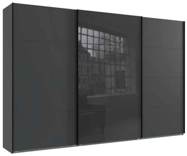 Schwebetürenschrank Norderstedt Kleiderschrank Ausführung graphit / Grauglas