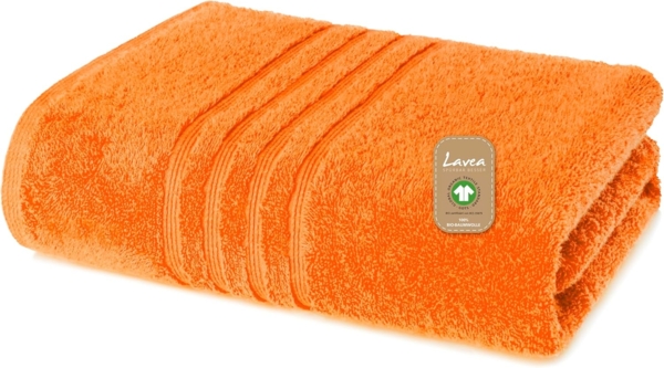 Lavea Badetuch Bali Duschtuch 100x150 cm Duschtuch 70x140 cm, Weiches Bio-Baumwollfrottee (1-St), pflegeleicht, GOTS-zertifiziert, extra saugstark mit 500g/m²