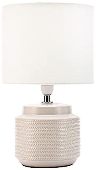 Pauleen Tischleuchte Bright Soul, Ein-/Ausschalter, ohne Leuchtmittel, E14, max. 20W E14, Creme/Beige, 230V, Stoff/Keramik