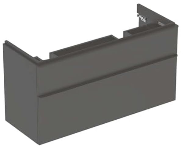 GEBERIT SMYLE SQUARE Waschbeckenunterschrank 118,4 cm breit, Anthrazit, für Doppelwaschbecken