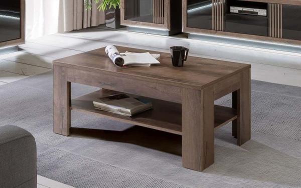 FORTE Savona Couchtisch, Holzwerkstoff, Braun, 110 x 45,5 x 60 cm