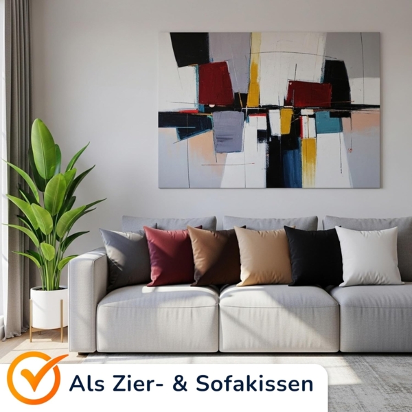 MSS Kissenbezug 2er Set - 80x80 cm - Sand Bild 3