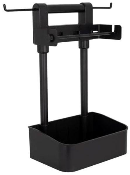 Haushalt International Grillhaken Chefware BBQ Grillbutler für Grillbesteck mit Küchenrollenhalter, einstellbare Haken für Küchenhelfer / Grillzange