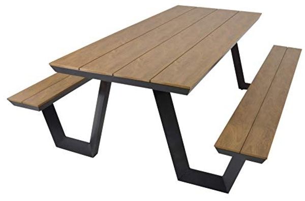 Lesli Living Bierzeltgarnitur Picknick-Set Arezzo Bank Bierzeltgarnitur Sitzgruppe rechteckig 200 cm