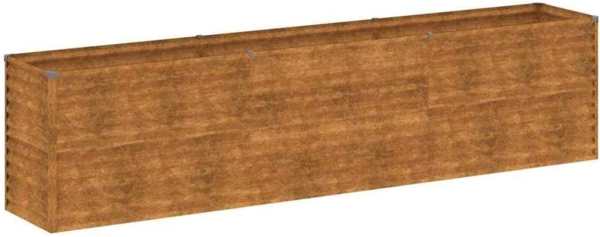 vidaXL Hochbeet, Cortenstahl Natur, 291 x 50 x 69 cm
