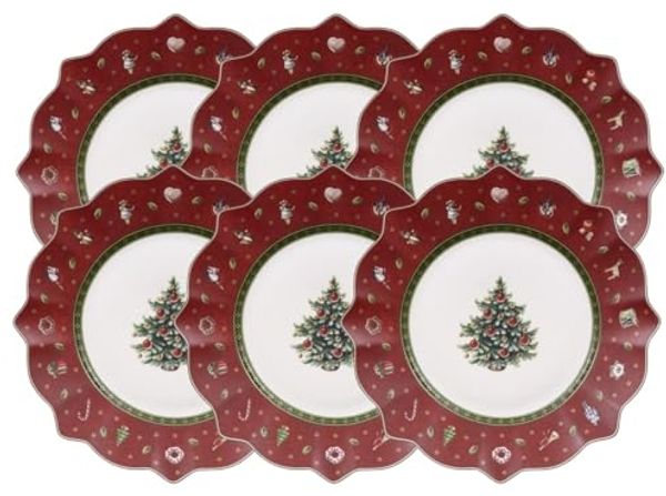 Villeroy & Boch Speiseteller Toy's Delight Frühstücksteller rot 24 cm Set6