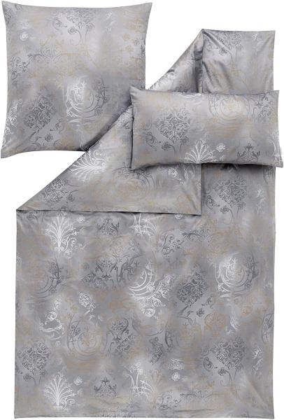 Estella Schweizer Premium Satin Bettwäsche 155x220 Svizzera grau Oriental 2054-810