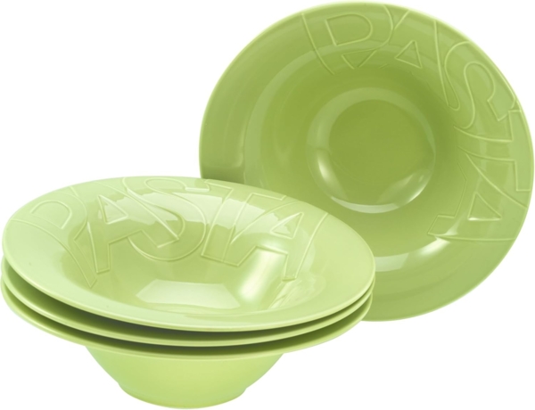 CreaTable, 21671, Serie Gourmet, 4-teiliges Geschirrset, Pastateller Set aus Porzellan