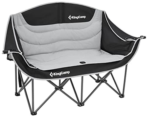 KingCamp Campingstuhl Campingstuhl Sofa Duo Deluxe Doppel, Lounge 2 Personen Klapp Stuhl 200kg