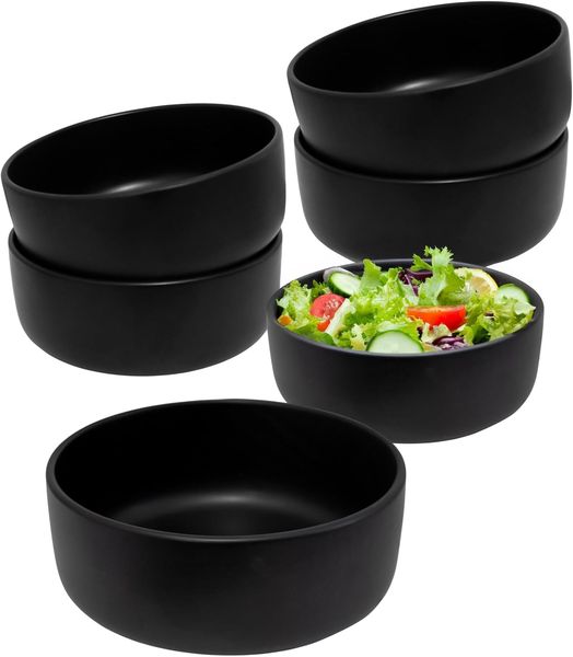 Spetebo Tafelservice Feinkeramik Service schwarz matt - 6er Set (1-tlg), 6 Personen, Feinkeramik, für Backofen und Mikrowelle geeignet