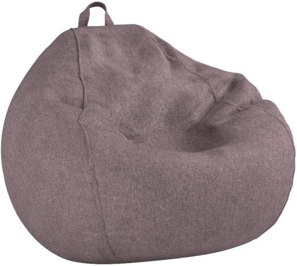 Lumaland Comfort Line Sitzsack Indoor, EPS Perlen Füllung, M, Dunkelgrau, 80 x 50 x 70 cm, 120 l