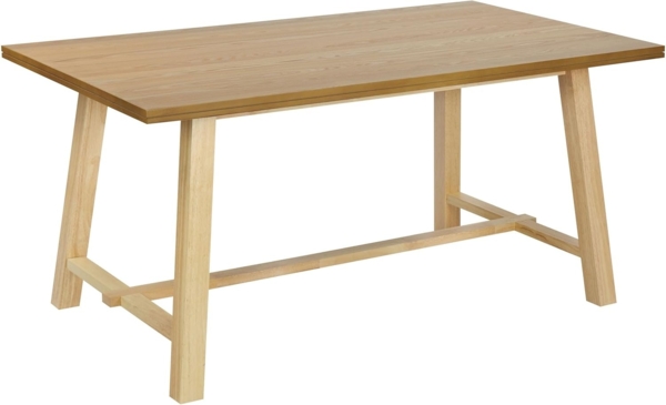 Tisch für 6 Personen BARNES 160 cm 90 cm Holzoptik Heller Holzfarbton