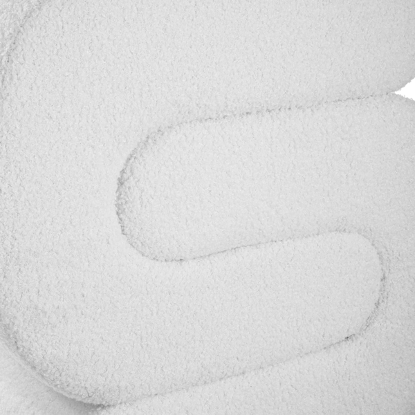 GILDE Hocker Griffo - MDF und Polyester - strukturiert - weiß - Höhe 46cm x Breite 48cm - Teddyhocker - Hingucker - Schlafzimmer Bild 3