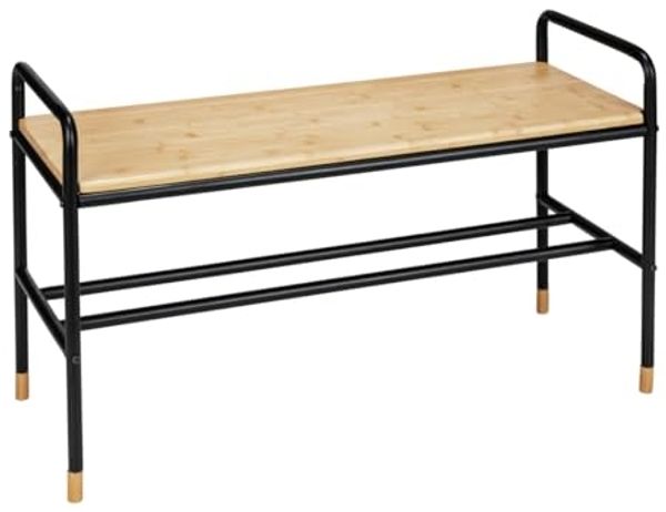 Schuhregal mit Bambusablage LOFT, 80 x 50 x 33,5 cm, WENKO