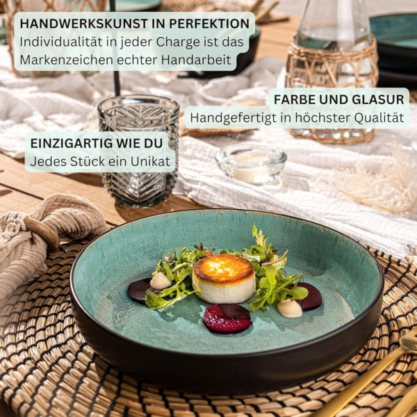 SÄNGER Steingut Geschirrset Fiji, Tafelservice 24 teilig für 6 Personen Bild 6