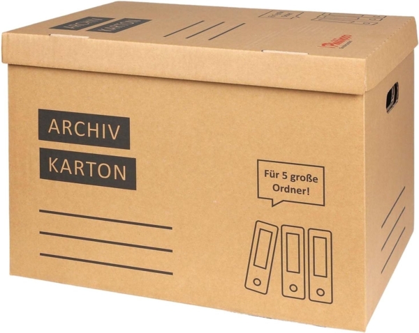 Archivkarton für 5 Aktenordner Umzugskarton Aktenkarton Aufbewahrung Transport