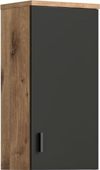 Wandhängeschrank >Grado< in nox oak - 37x75x25cm (BxHxT)