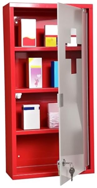 HOMCOM Medizinschrank Medizinschrank zum Abschließen