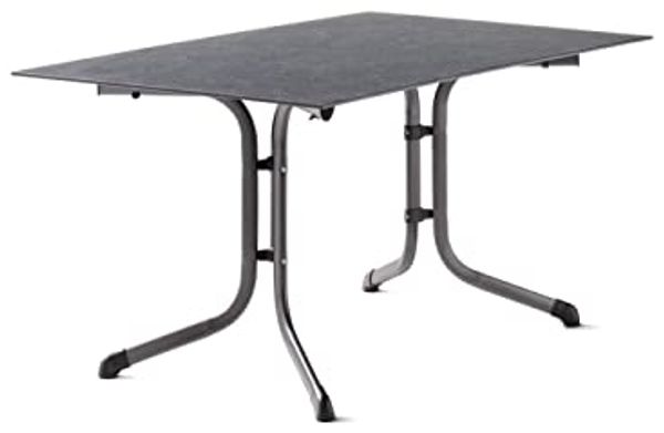 Sieger Boulevard-Klapptisch Boulevard-Klapptisch klappbar, Stahlrohr Eisengrau 90 x 73 x 140 cm