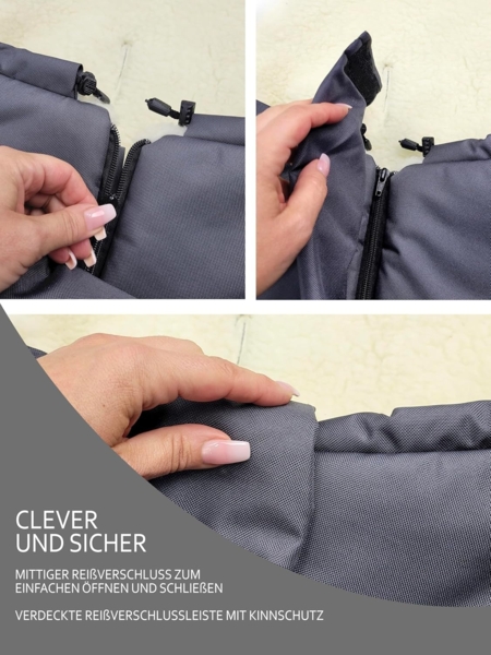 BambiniWelt by Rafael K. Fußsack Winterfußsack Fußsack für Kinderwagen Buggy mumienform Wolle UNI Bild 5