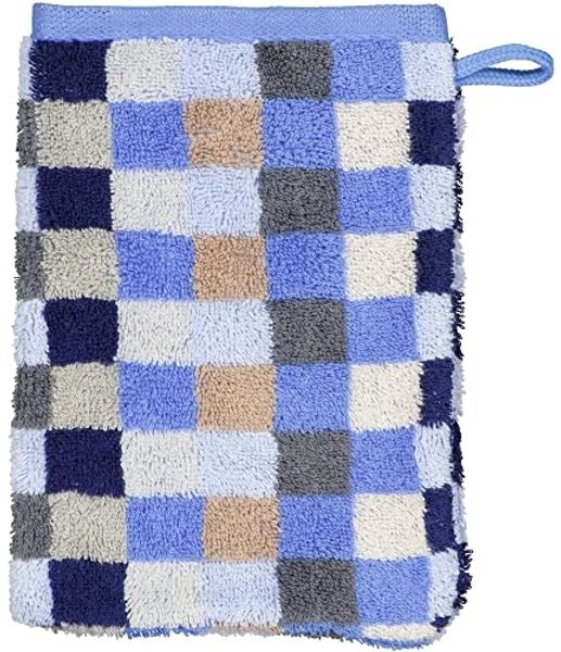 Cawö Waschhandschuh Waschhandschuh "Unique Karo" 2er-Pack, Frottier (2-St), Walk-Frottier Karo