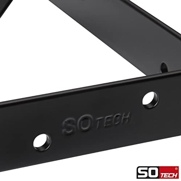 SO-TECH® Regalwange Regalkonsolen mit Querstrebe zur Stabilisierung, 150 x 125 x 30 mm, schwarz, pulverbeschichtet Bild 4