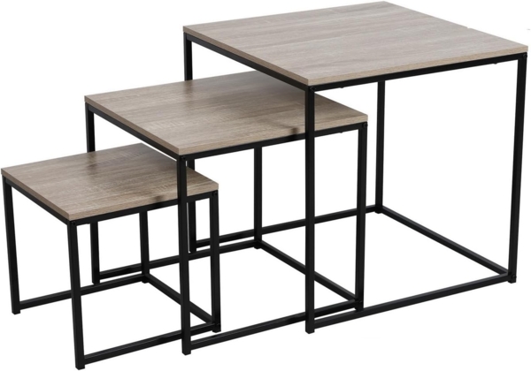 Urban Living COLORADO 3er-Set Beistelltisch Couchtisch 152174