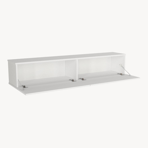 TV-Lowboard hängend Nolven 160 x 32 x 30 cm Weiß [en. casa] Bild 8