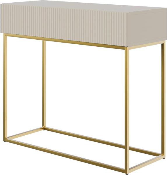 Selsey Veldio Konsolentisch, Holzwerkstoff, Graubeige Taupe, 90 cm breit