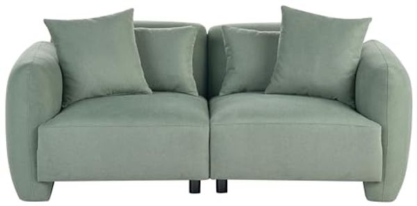 Sofa 3-Sitzer EKENES Stoff Hellgrün