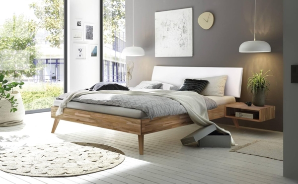 Hasena Trento Pesaro Massivholzbett 140x200 Kernbuche natur, geölt 25 Bild 2