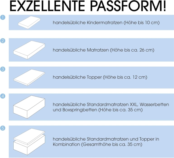 CelinaTex Jersey Topper Spannbettlaken Lucina Doppelpack 90x200-100x200 cm anthrazit grau 100% Baumwolle gekämmt bis 12cm Matratzenhöhe Oeko-TEX Bild 8