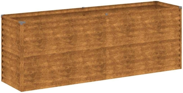 vidaXL Garten-Hochbeet 196 x 50 x 69 cm Cortenstahl 151985