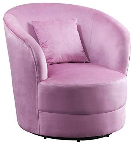 Atlantic Home Collection Sessel Colin, 360Grad, Polyester,Samt, Rosa, BxTxH: 84 x 85 x 84 cm
