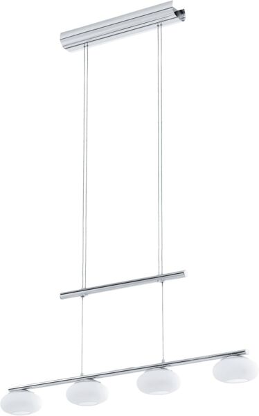 Eglo 96528 Hängeleuchte ALEANDRO 1 LED 4x4,5W Glas opal-matt weiß L:80cm H:86-155 cm dimmbar höhenverstellbar