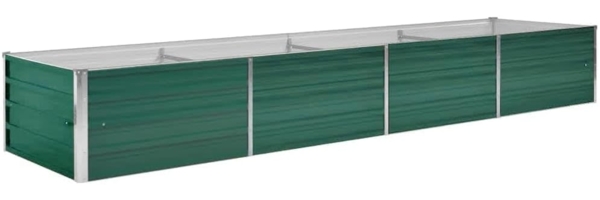 vidaXL Garten-Hochbeet Verzinkter Stahl 320x80x45 cm Grün 44847