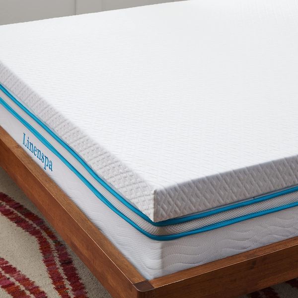 Linenspa 10cm Matratzen-Topper mit kühlendem Gel-Memory-Foam und waschbarem Reißverschlussbezug, 120x190 cm