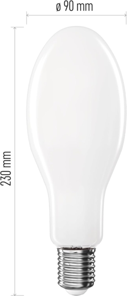 EMOS LED Lampe Edison Typ ED90, 36W Ersatz für 327W Glühbirne, Industrieleuchte, E40 Sockel, extra hell 6000 Lumen, Neutralweiß 4000 K, 25000 h Lebensdauer, CRI min. 80, 330° Abstrahlwinkel Bild 4